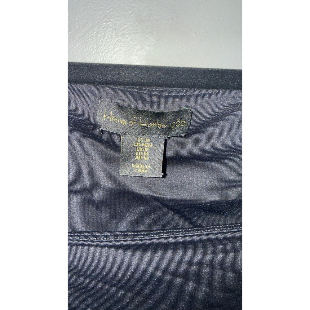 House of Harlow 1960 Womens Black Square Short Sleeve Bodysuit Size Medium 337 - Picture 5 of 5
